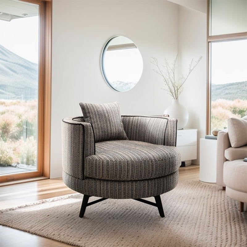 Chaise pivotante en bois massif et en contreplaqué Modern