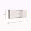 Armoire murale Peoria, quatre tablettes intérieures-793469555