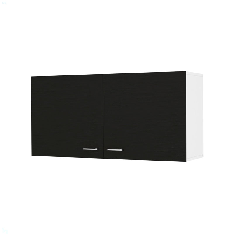 Rectangle 2-Door Wall Cabinet, Black