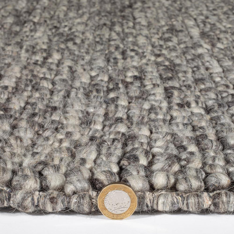 Hoagland Solid Colour Hand Woven Area Rug, Rectangle 120 x 170cm 