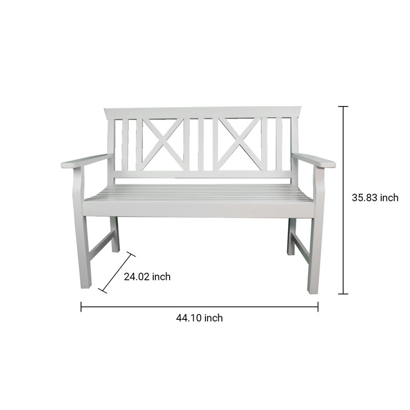 Banc de parc en bois peint Talita