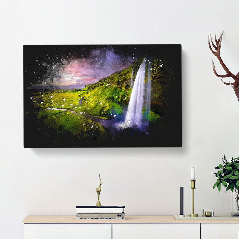 Seljalandsfoss Waterfall Iceland - Wrapped Canvas, 40cm H x 60cm W x 3cm D