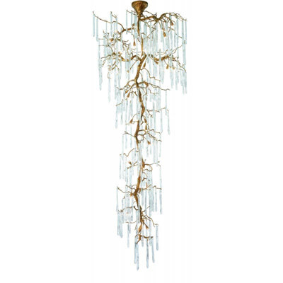 Lustre suspendu à 15 lumières bronze