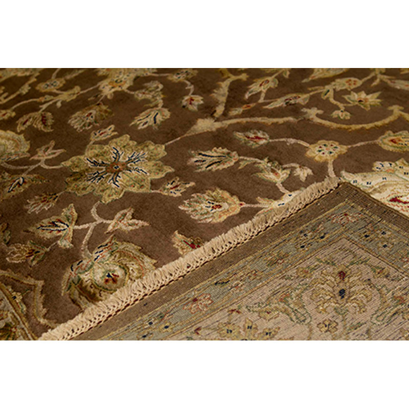 Tapis beige et beige noué à la main de haute qualité