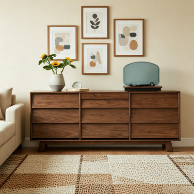 Mortise And Tenon Inclined Drawer Buffet Table