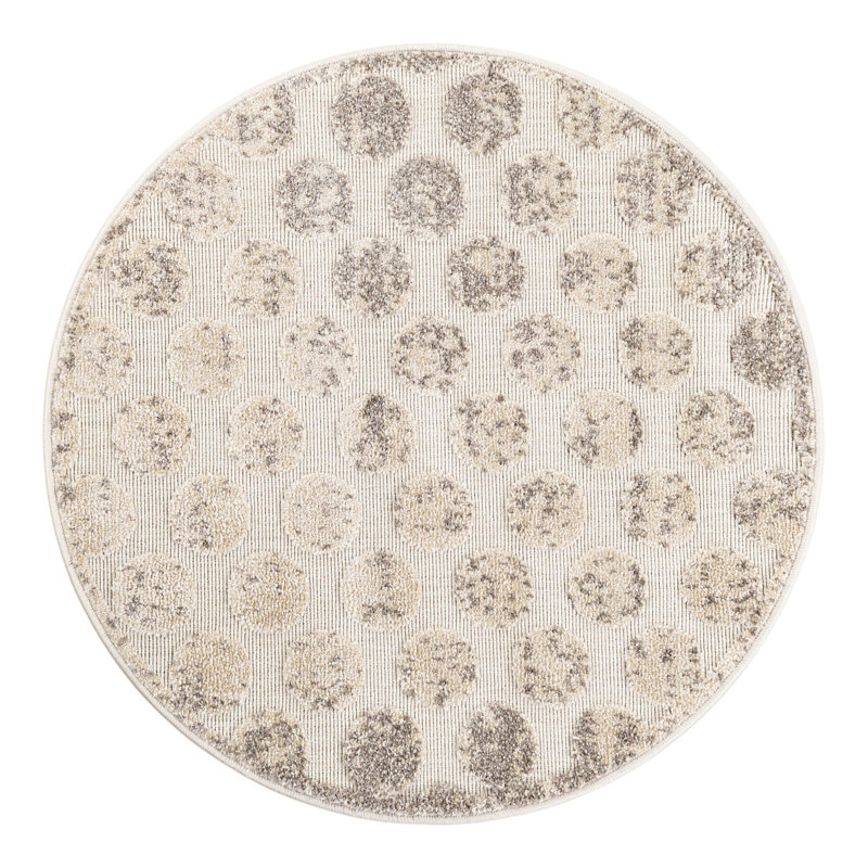 Tapis d'extérieur Sabrina Soto Dots, Rond 3 pi 1 po