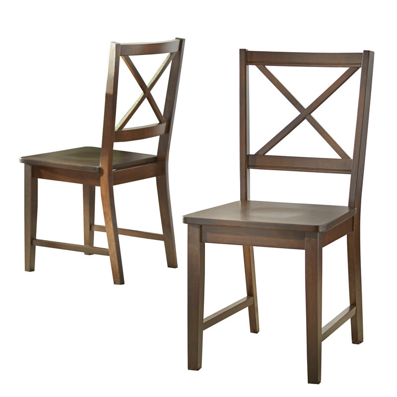 Aquila 17.75'' H Solid Wood Side Chair, Espresso