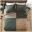 Ensemble d'édredon 3 pièces double / grand vert uni