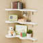 Ensemble de 3 tablettes murales flottantes flottantes avec supports pour la décoration murale dans la chambre à coucher, le salon, la chambre de bébé et la salle de bain