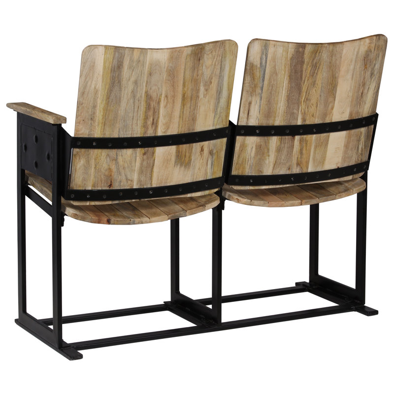 Banc de jardin en acier Adalina
