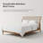 Spindle Platform Queen Bed With 46.5" Tall Headboard, Bohemian Bed Frame With Wooden Slats And Metal Support, Mid-Century Modern Style,No Box Spring Needed-255645605-255645626
