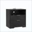Table de chevet avec station de charge, table de chevet intelligente avec veilleuse, avec lumières DEL, tables de chevet avec armoire de rangement pour la chambre à coucher-852974949