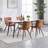 Modern faux leather side dining chair-1346871467