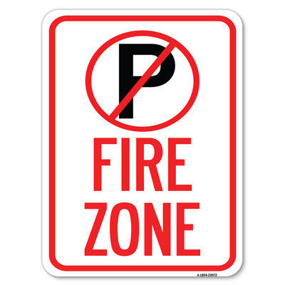 Fire Zone (No Parking Symbol)/23972
