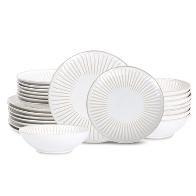 Stone Lain Linea 24-Piece Dinnerware Set Stoneware