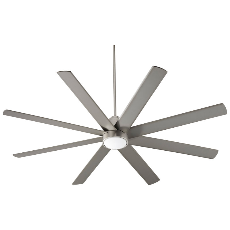 Gary-Brian 70'' Ceiling Fan with Light Kit, Satin Nickel