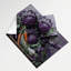 Tapisserie murale légumes et fleurs violettes-133635612