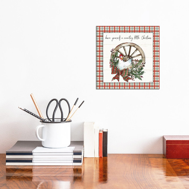 «Holiday on the Farm V» par Anne Tavoletti - reproduction d'art, 12" H x 12" W x 0.75" D, Wrapped Canvas, No Matte