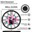 Horloge murale ronde en fer 10 po avec mouvement à quartz silencieux, chiffres romains, impression UV-1773736524