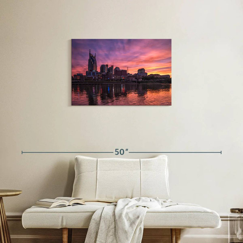 Kavia Nashville au crépuscule, H 20 po x l 30 po