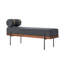 Banc industriel l 48 po avec coussin et structure en bois massif Michalak-156050791