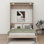 Grand lit escamotable avec lumières DEL et armoire murale pliable peu encombrante