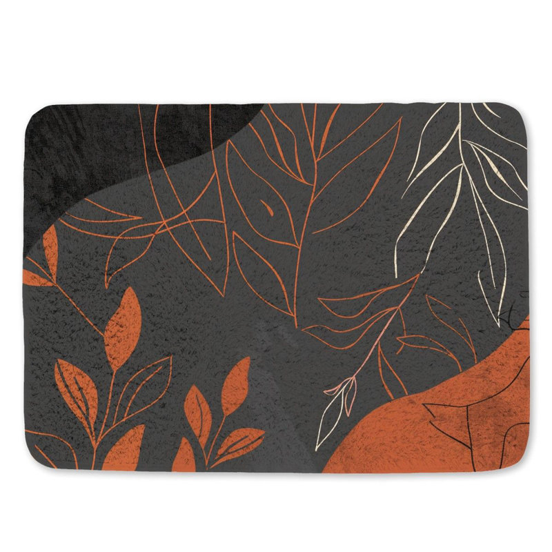 Bethy Microfiber / Microsuede Non-Slip Bath Mat, 21" W x 34" L