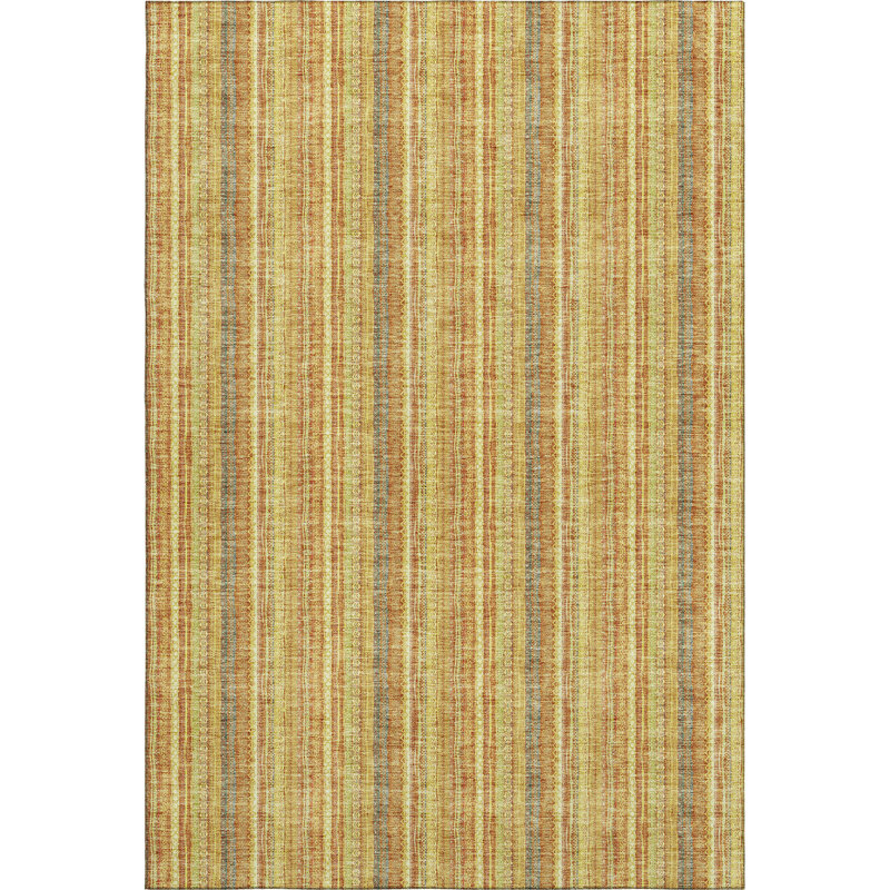 Premium Machine Washable Prisco Honey Rug, Rectangle 3' x 5'
