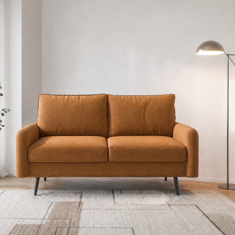 Causeuse Dotson, Velours gingembre