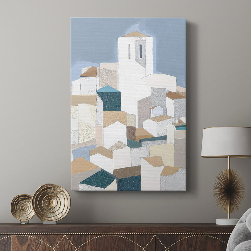 Toile tendue avec châssis abstrait XXXI, prête à être accrochée , H 18 po x l 12 po