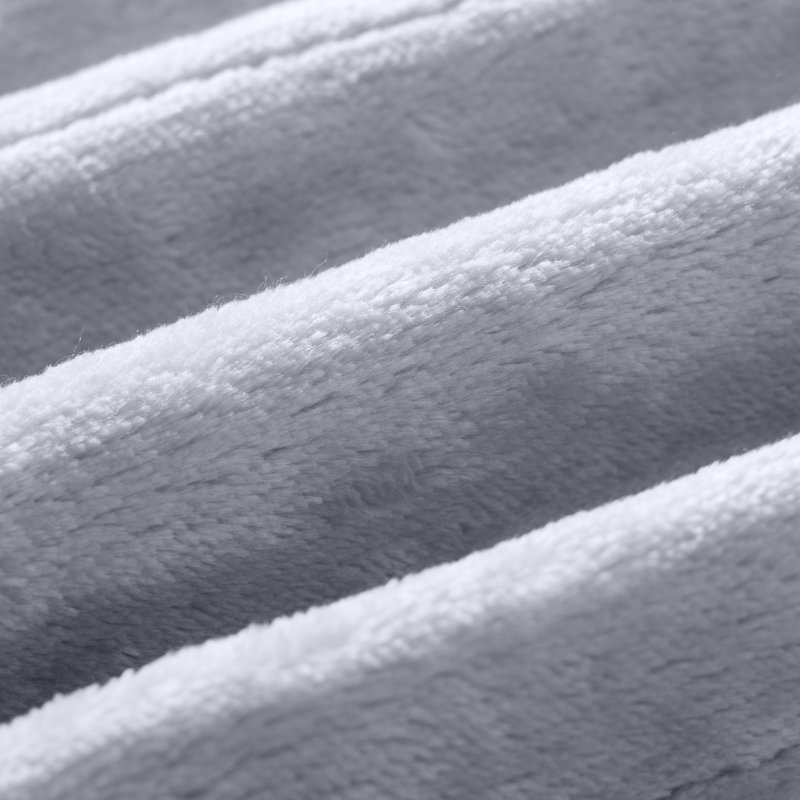Couverture chauffante en flanelle électrique HBT, gris, L 60 po x l 50 po