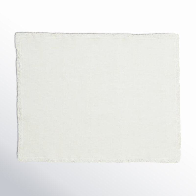 Jarmaine Cotton Rectangle Placemats, Ivory