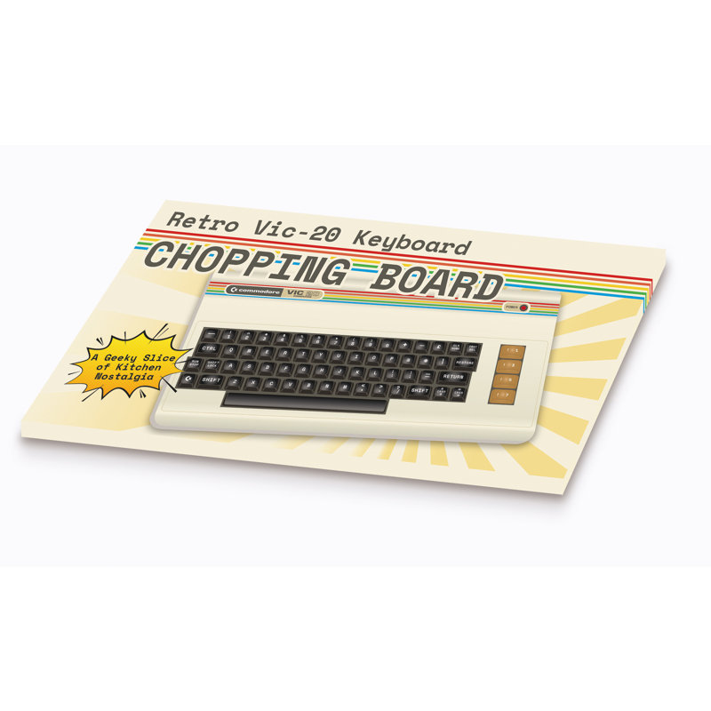Retro Vic20 Keyboard Glass Chopping Board 