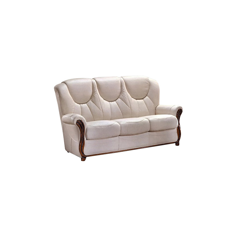 Kirkendall Faux Leather Sofa, Beige