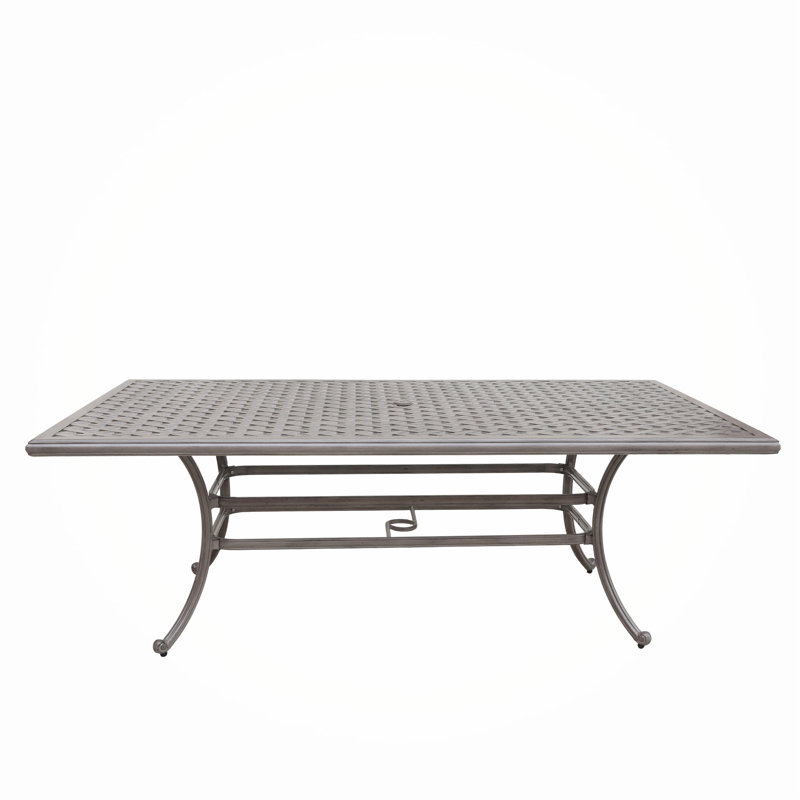 Table de salle à manger d'extérieur rectangulaire L 85,83 po x l 46,06 po Aislyn