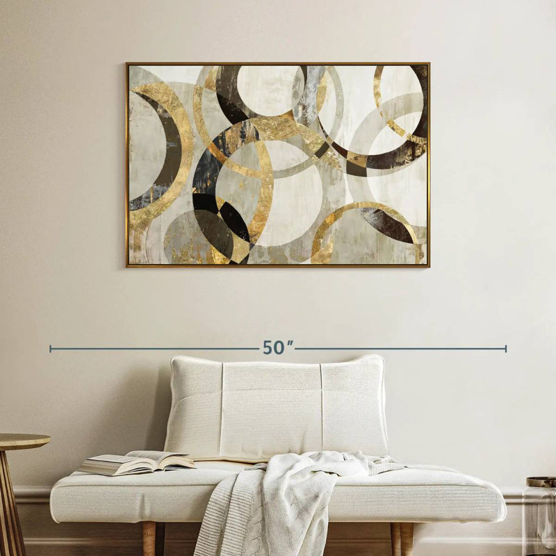 Overlaps, Floating Frame Gold, 40" X 27"