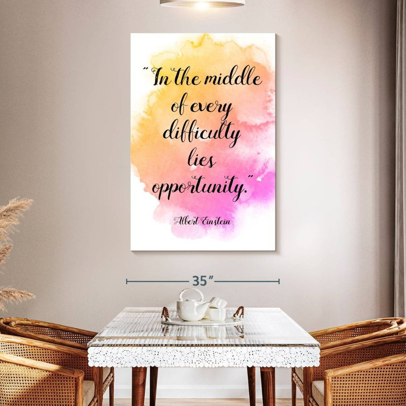 Einstein's Famous Quote, 51" H x 34" W