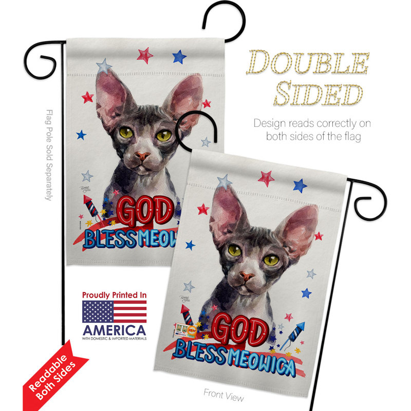 Drapeau de jardin en polyester 2 côtés 18,5 x 13 po