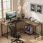 L-Shaped Steel Computer Desk