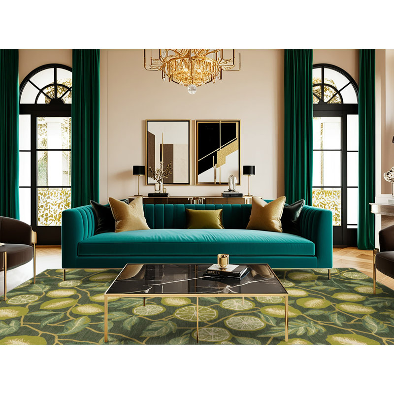  Tapis lavable à fruits Rangpur, Rectangle 7 pi x 9 pi