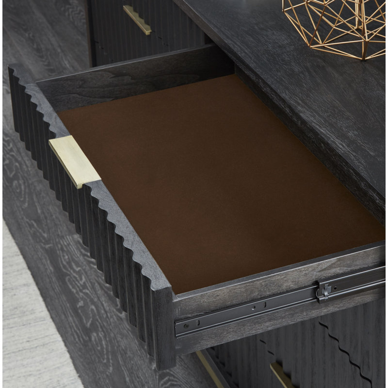 Commode 6 tiroirs Elyza, Noir