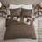 3 Piece Reversible Printed Quilt Set Black/Brown