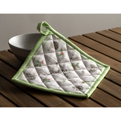Maison D' Hermine Paisley Linen Potholder Set