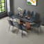 Ensembles de table de salle à manger extensible et moderne avec bois et métal, idéal pour la maison et le bureau