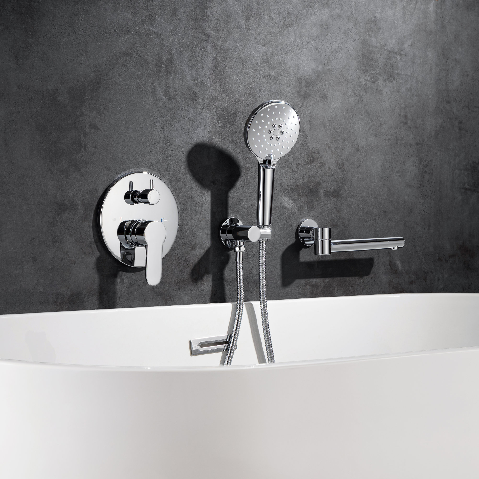 Orren Ellis Fatimah Complete Shower System with Rough-in Valve | Wayfair