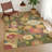 Machine Washable Indoor/Outdoor Matteson ACN2293 Floral Rug-1354624650