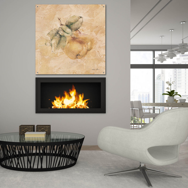 «Pears Square» par Cheri Blum, art mural en verre acrylique, H 36 po x l 36 po x P 0,2 po