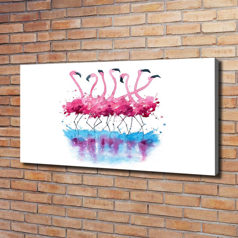 Flamingos - Wrapped Canvas Print