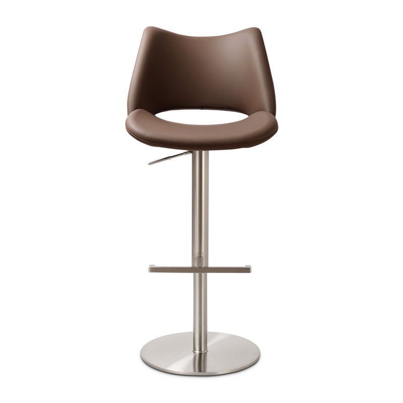 Tabouret de comptoir pivotant réglable en hauteur Sola, Vison brun