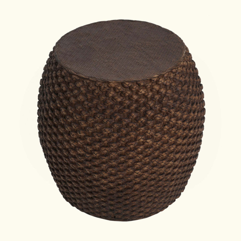 Faux Rattan Side Table for Both Indoor and Outdoor Use